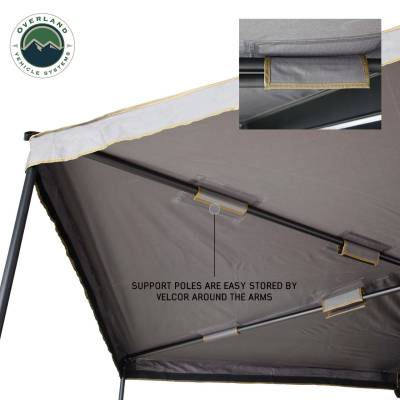 Overland Vehicle Systems - Nomadic 270 LTE Awning, Brackets, 4 Wall Set - Driverside - Image 10