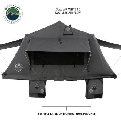 Overland Vehicle Systems - N2S Nomadic 2 Standard Roof Top Tent Gray Body Green Rainfly - Image 5