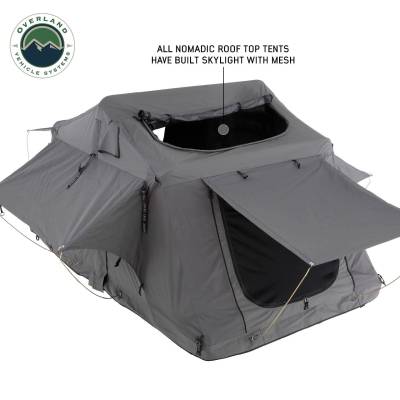 Overland Vehicle Systems - N2S Nomadic 2 Standard Roof Top Tent Gray Body Green Rainfly - Image 7