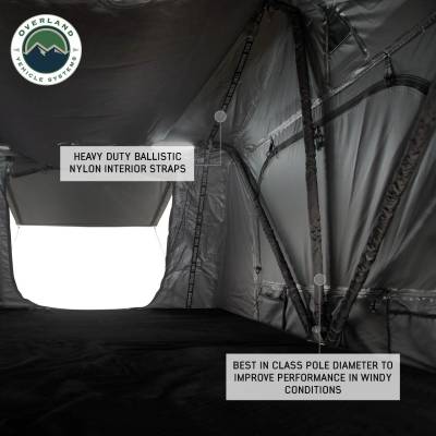 Overland Vehicle Systems - N2S Nomadic 2 Standard Roof Top Tent Gray Body Green Rainfly - Image 11