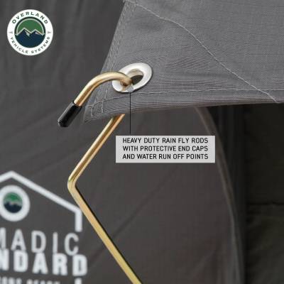 Overland Vehicle Systems - N4E Nomadic 4 Extended Roof Top Tent Gray Body Green Rainfly - Image 8