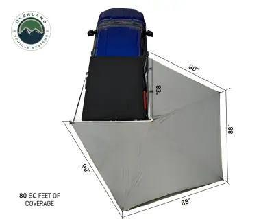 Overland Vehicle Systems - Nomadic LT 270 Awning & Wall 1, 2, & Mounting Brackets - Passenger Side - Image 2