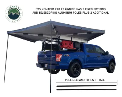 Overland Vehicle Systems - Nomadic LT 270 Awning & Wall 1, 2, & Mounting Brackets - Passenger Side - Image 3