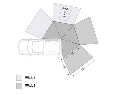 Overland Vehicle Systems - Nomadic LT 270 Awning & Wall 1, 2, & Mounting Brackets - Passenger Side - Image 16