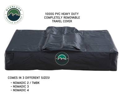 Overland Vehicle Systems - TMBK 3 Roof Top Tent - Tan Base With Green Rain Fly, Black Aluminum Base, Black Ladder - Image 5