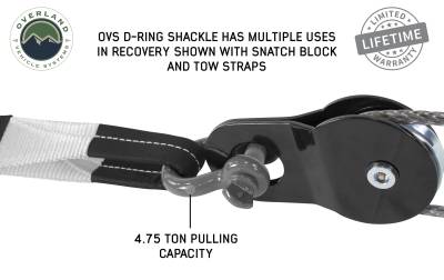 Overland Vehicle Systems - OVS Recovery Recovery Shackle 3/4" 4.75 Ton Grey - Sold In Pairs - Image 5