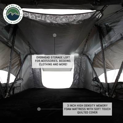 Overland Vehicle Systems - N3E Nomadic 3 Extended Roof Top Tent Gray Body Green Rainfly - Image 10