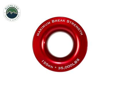 Overland Vehicle Systems - OVS Recovery Recovery Ring 2.5" 10,000 lb. Red With Storage Bag - Image 4