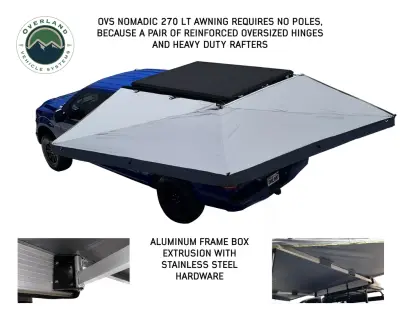 Overland Vehicle Systems - Nomadic 270 LT Awning & Wall 1, 2, &  Mounting Brackets - Driverside - Image 2