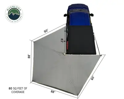 Overland Vehicle Systems - Nomadic 270 LT Awning & Wall 1, 2, &  Mounting Brackets - Driverside - Image 4