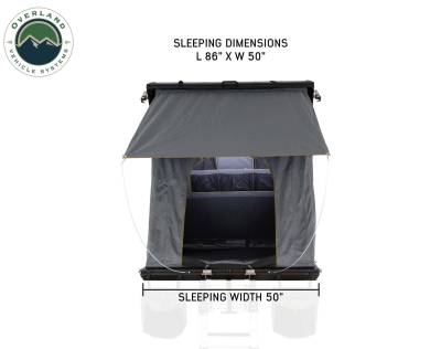 Overland Vehicle Systems - Mamba 3 Clamshell Aluminum Roof Top Tent -Black Shell & Grey Body - Image 15