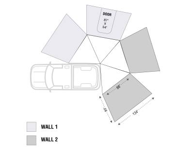 Overland Vehicle Systems - Nomadic 270 LT Awning Wall 2 Passenger Side - Image 2