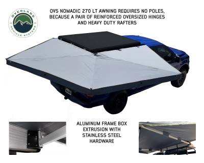 Overland Vehicle Systems - Nomadic 270 LT Passenger Side Awning With Bracket Kit - Image 2