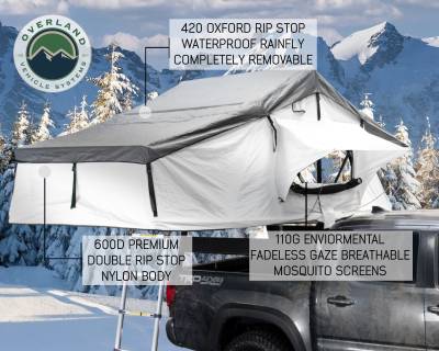 Overland Vehicle Systems - OVS Nomadic 3 Extended Roof Top Tent With Annex - White - Image 2