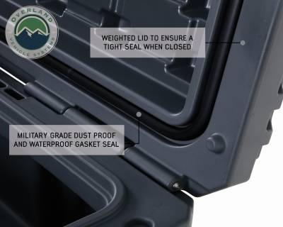 Overland Vehicle Systems - D.B.S.  - Dark Grey 95 QT Dry Box with Wheels, Drain, and Bottle Opener - Image 3