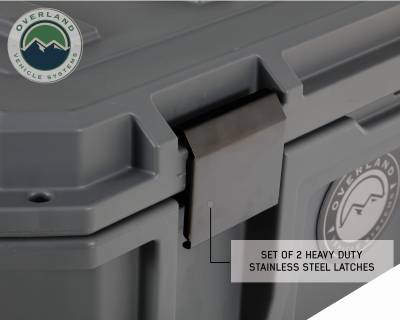 Overland Vehicle Systems - D.B.S.  - Dark Grey 95 QT Dry Box with Wheels, Drain, and Bottle Opener - Image 4