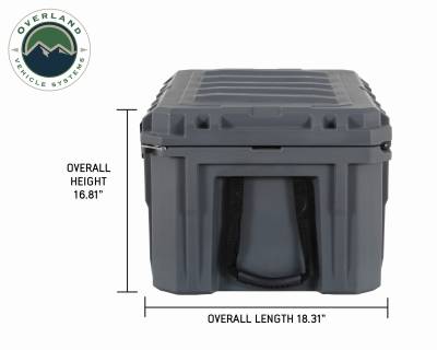 Overland Vehicle Systems - D.B.S.  - Dark Grey 95 QT Dry Box with Wheels, Drain, and Bottle Opener - Image 7