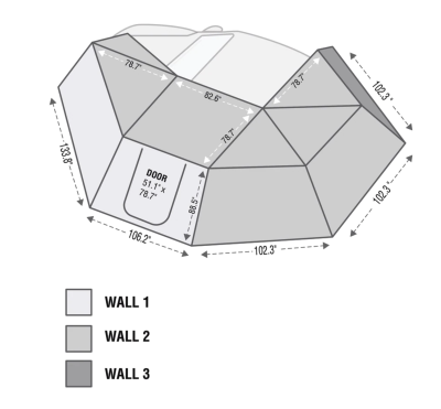 Overland Vehicle Systems - Nomadic Awning 270 Awning & Wall 1, 2, & 3, Mounting Brackets - Driverside - Image 15