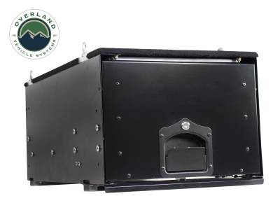 Overland Vehicle Systems - Cargo Box With Slide Out Drawer Size - Black Powder Coat - Image 2