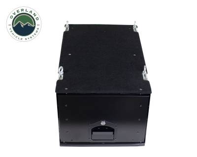 Overland Vehicle Systems - Cargo Box With Slide Out Drawer Size - Black Powder Coat - Image 3