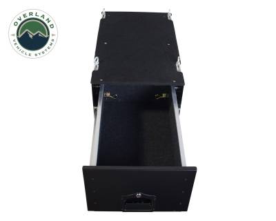 Overland Vehicle Systems - Cargo Box With Slide Out Drawer Size - Black Powder Coat - Image 5