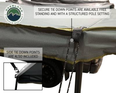 Overland Vehicle Systems - Nomadic Awning 270 - Dark Gray Cover With Black Transit Cover Passenger Side & Brackets - Image 9