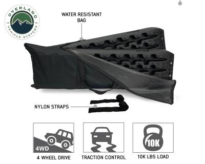 Overland Vehicle Systems - OVS Recovery Ramp With Pull Strap and Storage Bag - Black/Black - Image 6