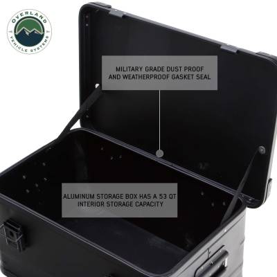 Overland Vehicle Systems - Aluminum Box Storage 53QT - Black - Image 5