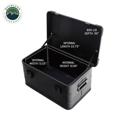 Overland Vehicle Systems - Aluminum Box Storage 53QT - Black - Image 6