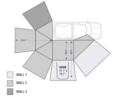 Overland Vehicle Systems - Nomadic Awning 270 Awning & Wall 1, 2, & 3, Mounting Brackets - Passenger Side - Image 14