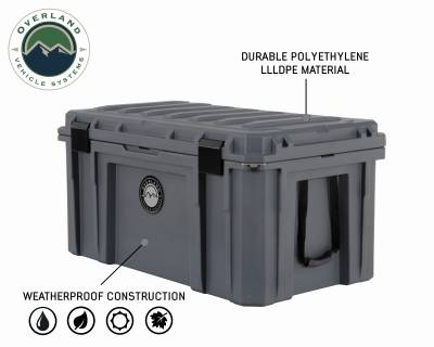 Overland Vehicle Systems - D.B.S.  - Dark Grey 169 QT Dry Box with Wheels, Drain, and Bottle Opener - Image 2