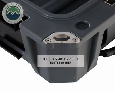 Overland Vehicle Systems - D.B.S.  - Dark Grey 169 QT Dry Box with Wheels, Drain, and Bottle Opener - Image 6