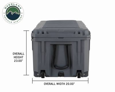 Overland Vehicle Systems - D.B.S.  - Dark Grey 169 QT Dry Box with Wheels, Drain, and Bottle Opener - Image 7