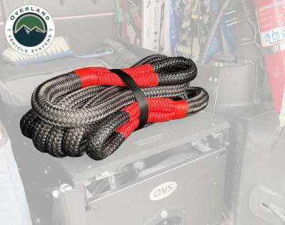 Overland Vehicle Systems - OVS Recovery Brute Kinetic Recovery Strap 1" x 30" With Storage Bag Gray/Black - Image 7