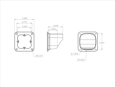 Baja Designs - Baja Designs Flush Mount LED Light Pod Black Clear Lens Work/Scene Pattern Squadron Pro - Image 2