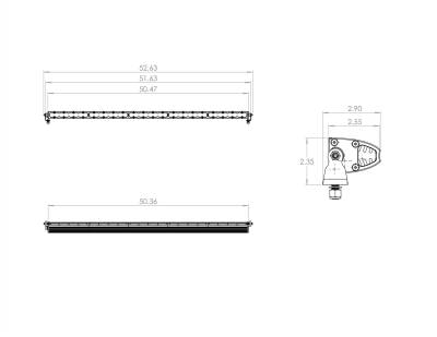 Baja Designs - Baja Designs 50 Inch LED Light Bar Amber Driving Combo Pattern S8 Series - Image 2