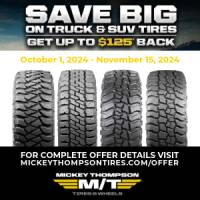 Mickey Thompson Save Big, Save up to $125 !