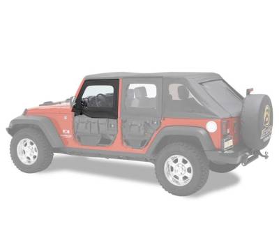 Bestop - Bestop 51805-17 HighRock 4x4 Element Upper Fabric Half Doors - Image 1