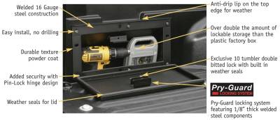 Tuffy Security Products - Tuffy Security Products 161-01 Truck Bed Security Lockbox - Image 8